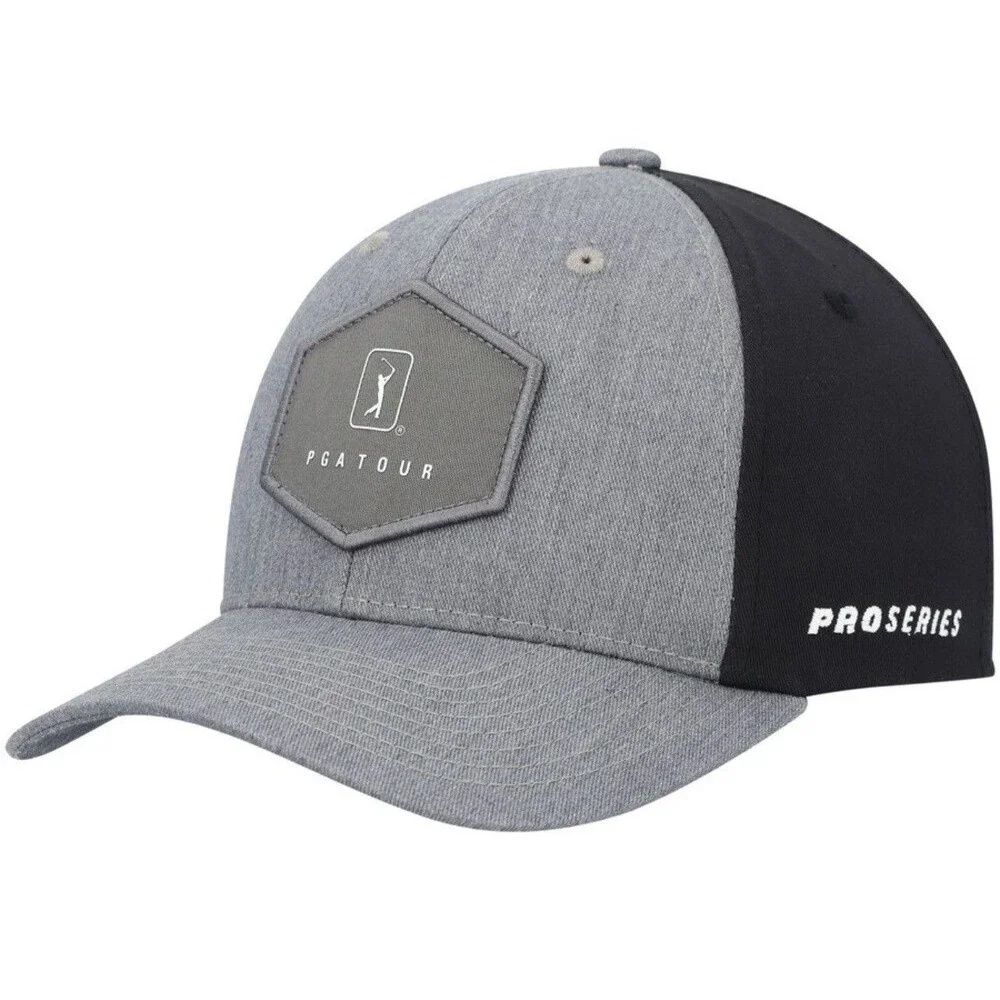 PGA TOUR Women’s Cross Hatch Adjustable Baseball Cap Hat In Gray & Black New